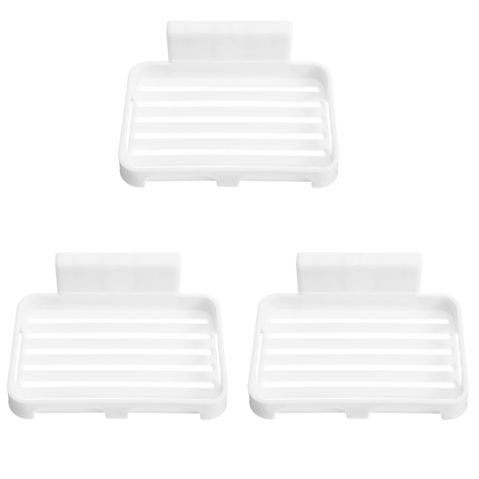 Home Bathroom Organizer - 3Pcs Soap Rack Storage Tray Punch-Free