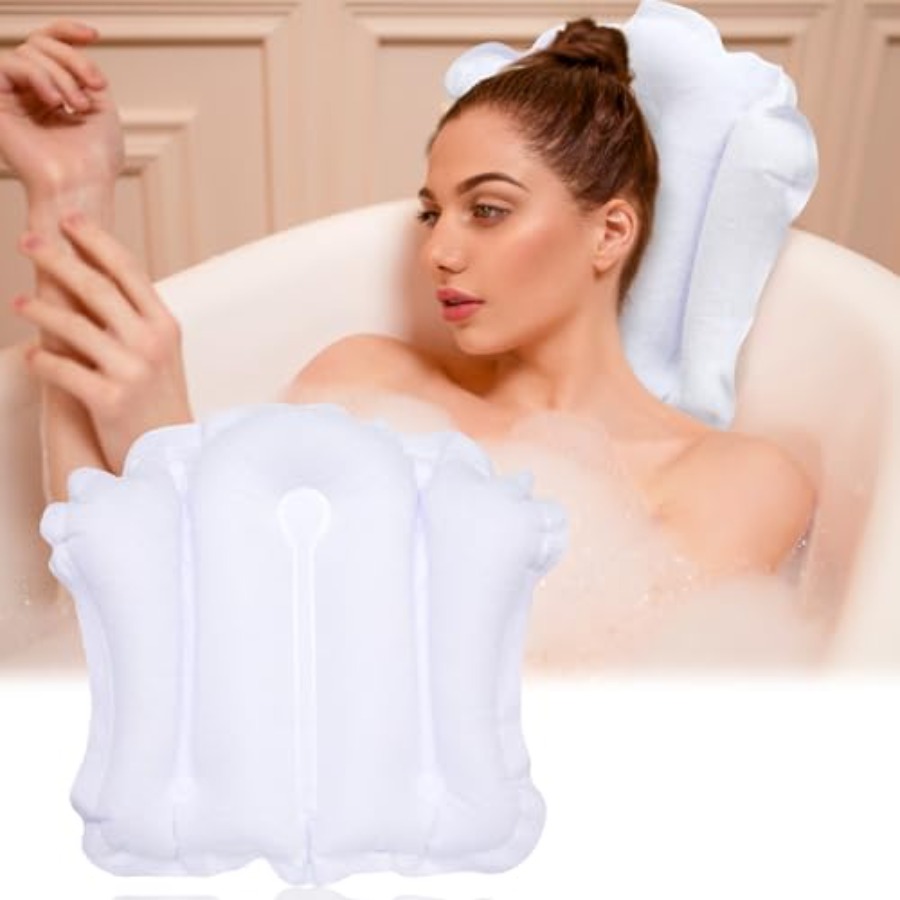 Bathtub Pillow Inflatable - Inflatable Bath Pillow for Tub Non