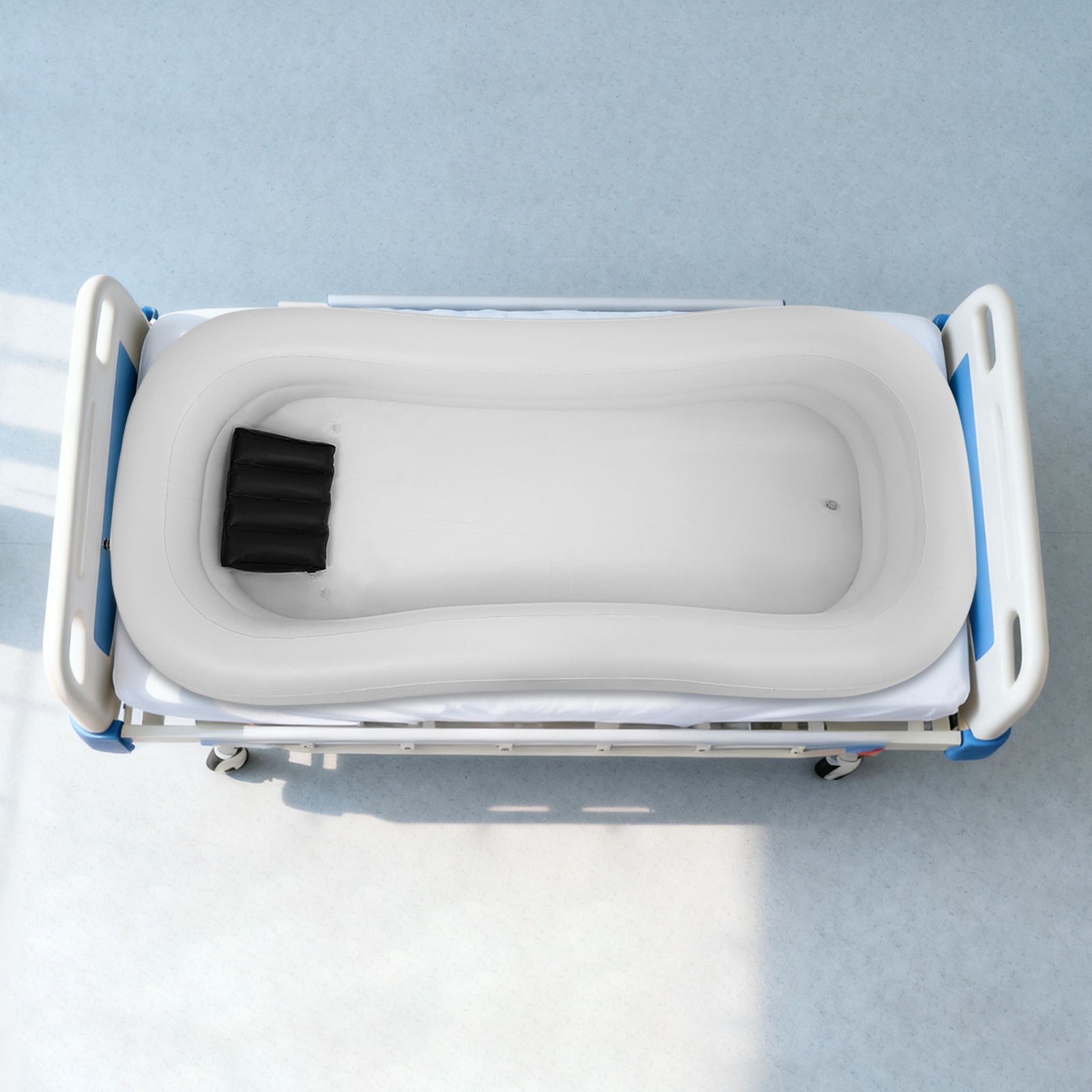 Bathtub Pillow Inflatable - Rectangle PVC Inflatable Bathtub Double-tier Design