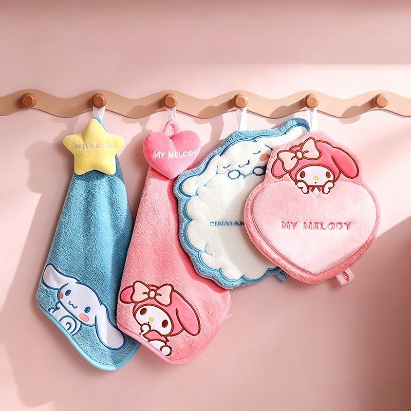 Home Edit Bathroom - Anime Sanrio Cute Hanging Face Towel
