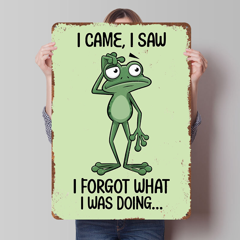 Home Bathroom Quotes - Confused Frog Cartoon With Funny Quote