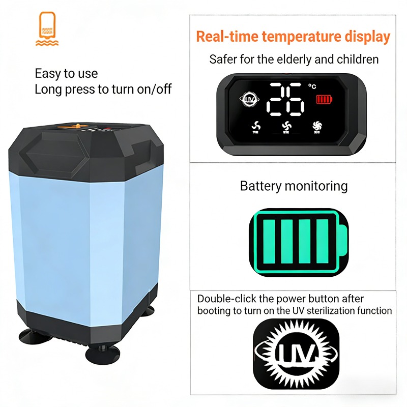 Home Bathroom Water Filter - 5400mAh/9000mAh Outdoor Portable Camping Shower with