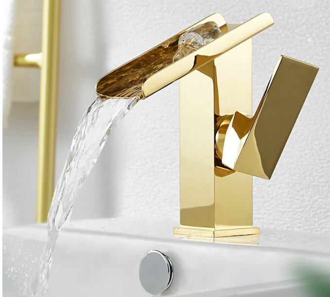 Becola Gold Brass Waterfall Wa – Home Bathroom Wash Basin recenzja i cena