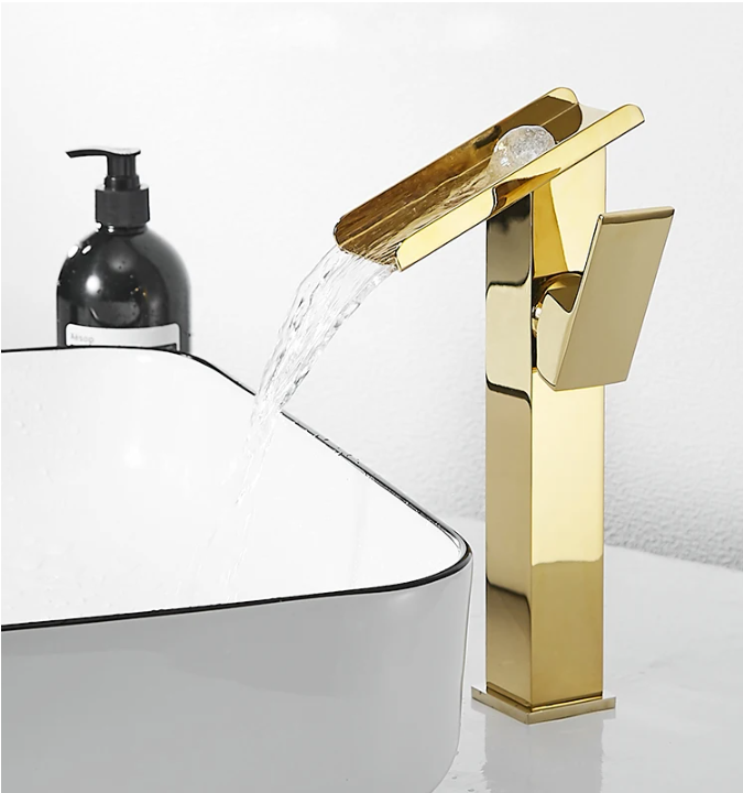 Becola Gold Brass Waterfall Wa – Home Bathroom Wash Basin recenzja i cena