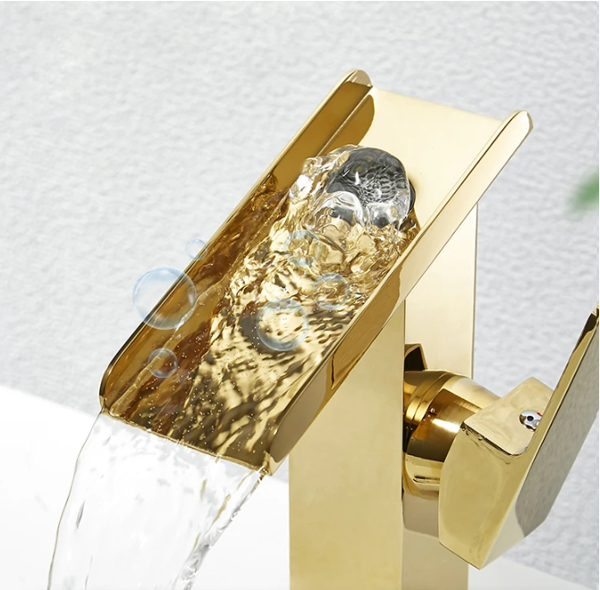 Becola Gold Brass Waterfall Wa – Home Bathroom Wash Basin recenzja i cena