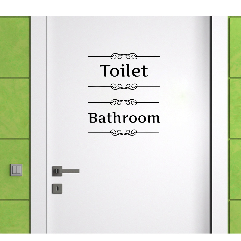 Toilet bathroom Sign Wall Deca – Home Bathroom Quotes recenzja i cena