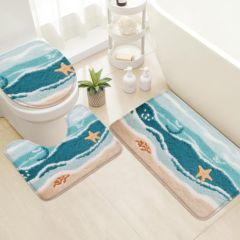Beach starfish printed home ma – Home Bathroom Wash Basin recenzja i cena