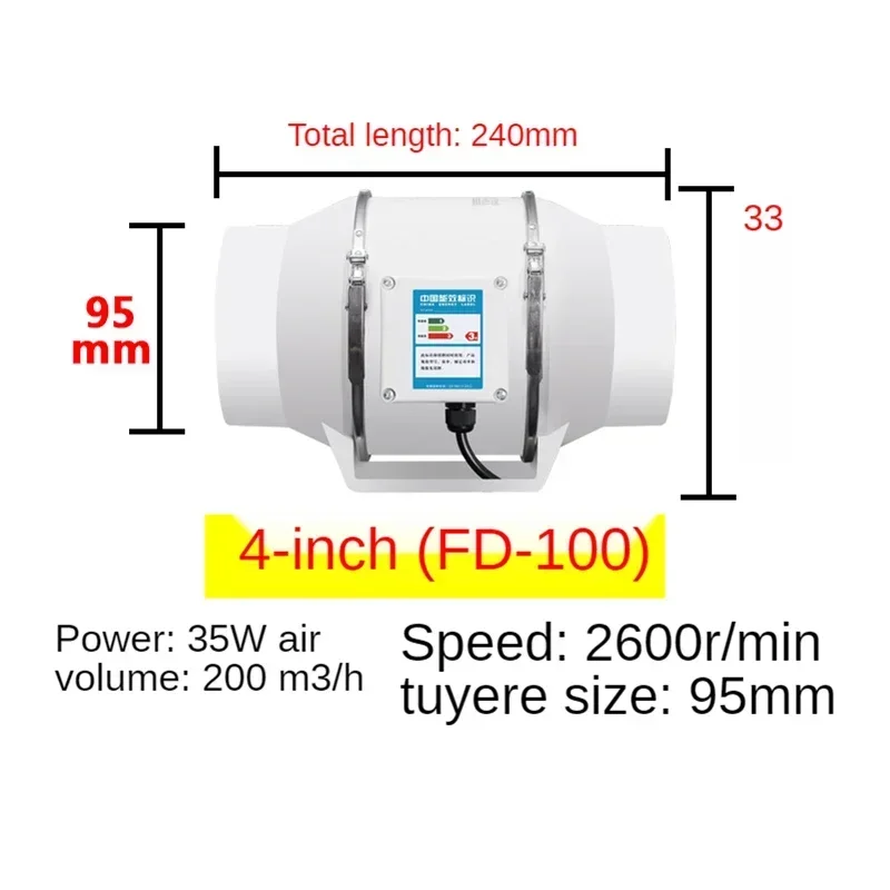 4/5/6 inch Exhaust Fan Home Si – Home Bathroom Extractor Fan recenzja i cena