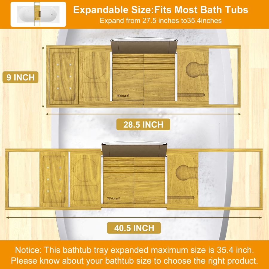 Accessories Cup Holders Bathtu – Bath Caddy Tray recenzja i cena