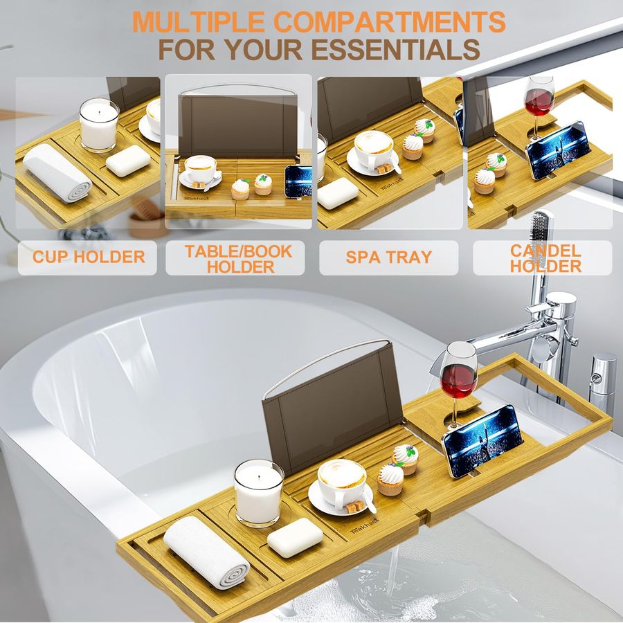 Accessories Cup Holders Bathtu – Bath Caddy Tray recenzja i cena
