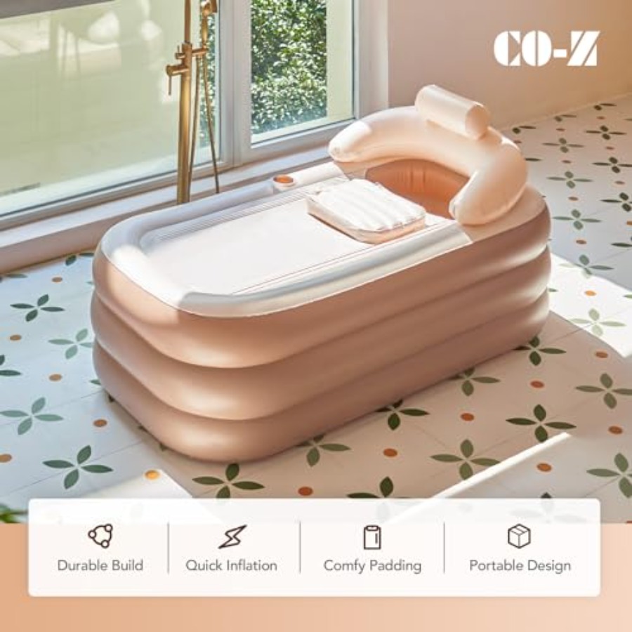 Inflatable Bathtub with Electr – Bathtub Pillow Inflatable recenzja i cena