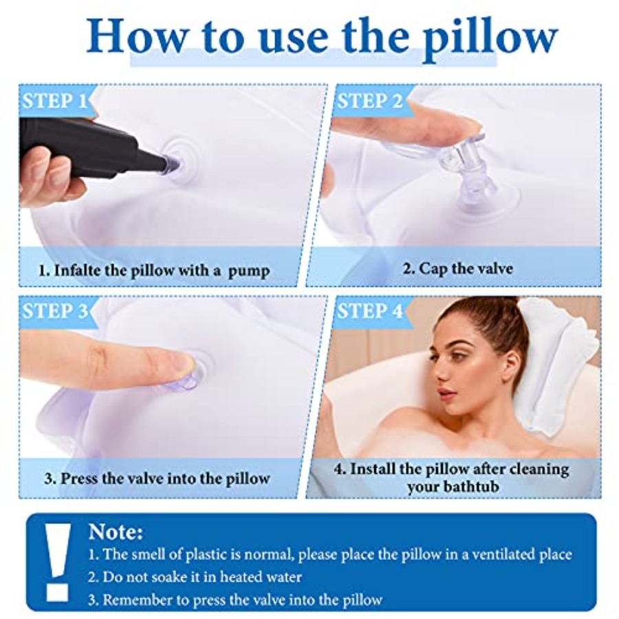 Inflatable Bath Pillow for Tub – Bathtub Pillow Inflatable recenzja i cena