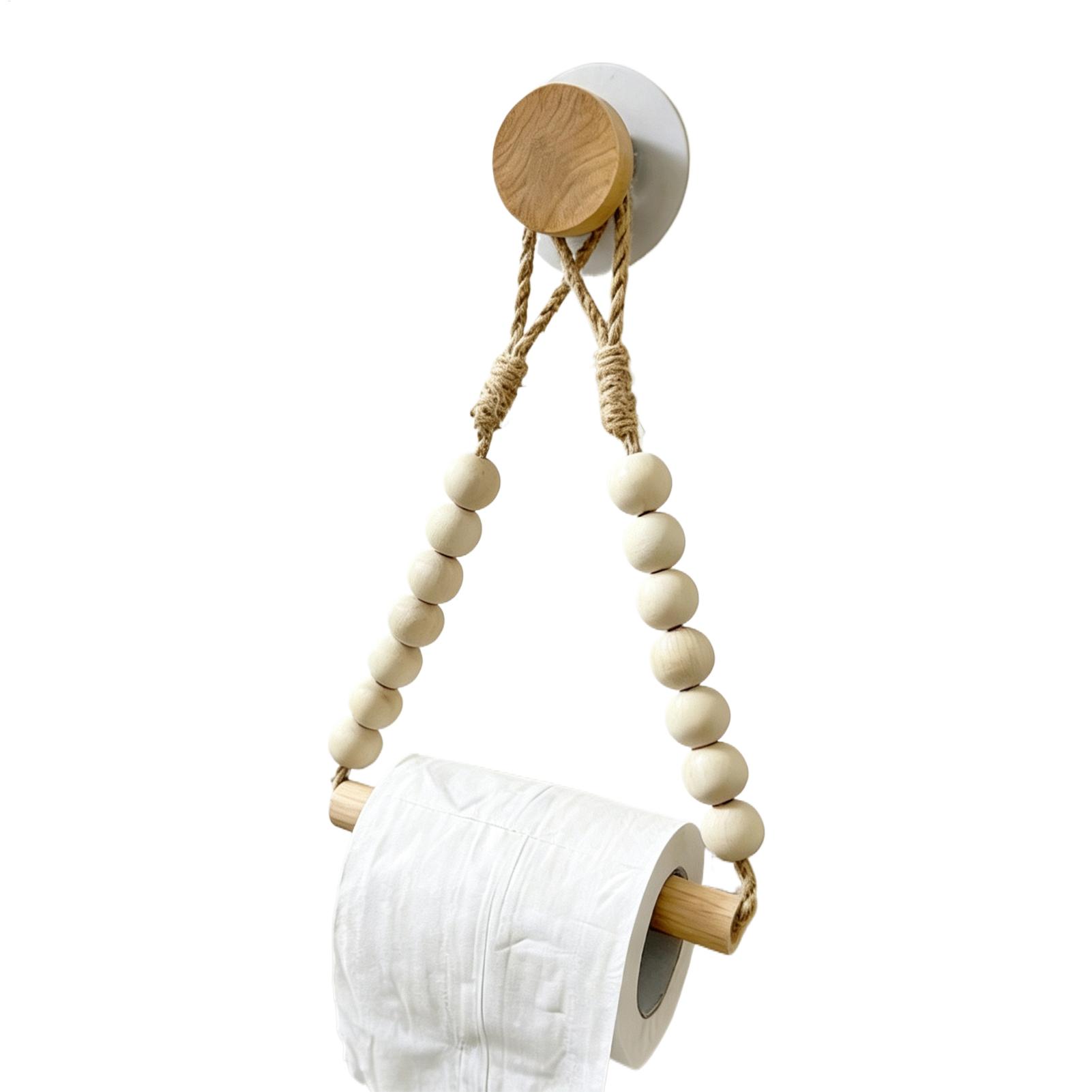 Toilet Paper Holder Wood Bead  – Home Bathroom Towel Dispenser recenzja i cena