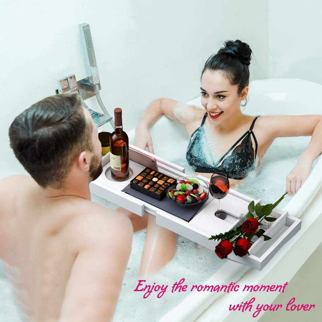 Bathtub Caddy Tray, Bamboo Wat – Bath Caddy Tray recenzja i cena