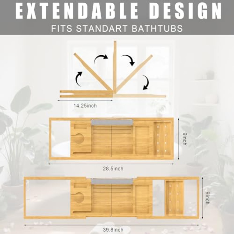 Foldable Bathtub Caddy Tray fo – Bath Caddy Tray recenzja i cena
