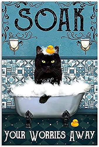 Funny Cat Bathroom Quote Metal – Home Bathroom Quotes recenzja i cena