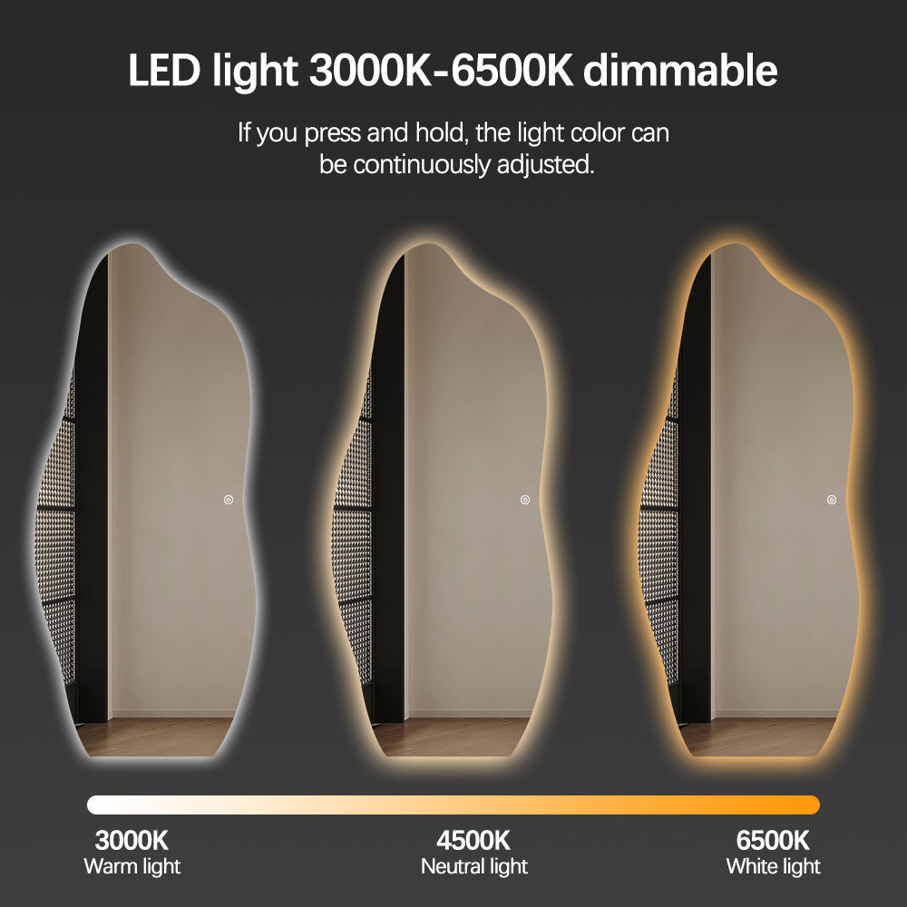 Irregular LED Bathroom Mirror  – Home Bathroom Vanity recenzja i cena