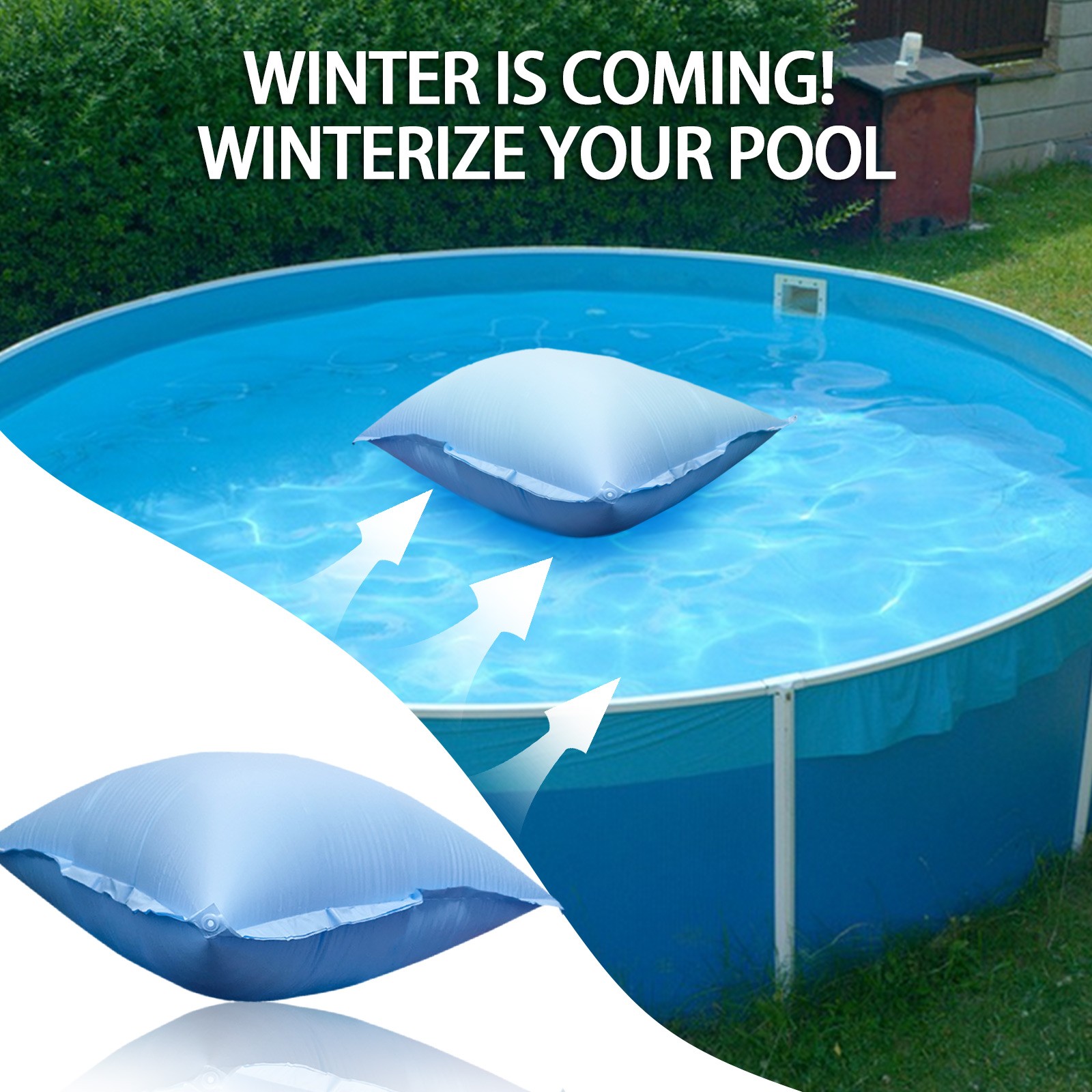 Swimming Pool Winter Pillow Du – Bathtub Pillow Inflatable recenzja i cena