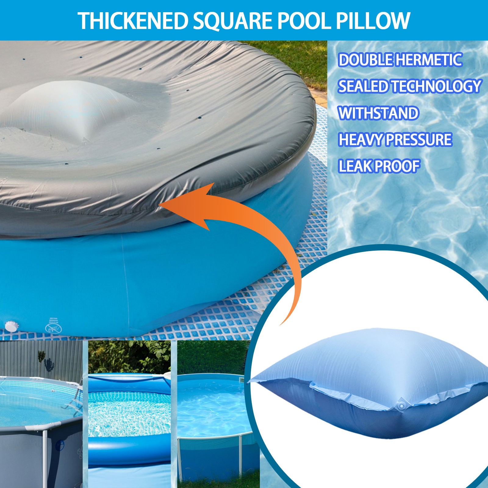 Swimming Pool Winter Pillow Du – Bathtub Pillow Inflatable recenzja i cena