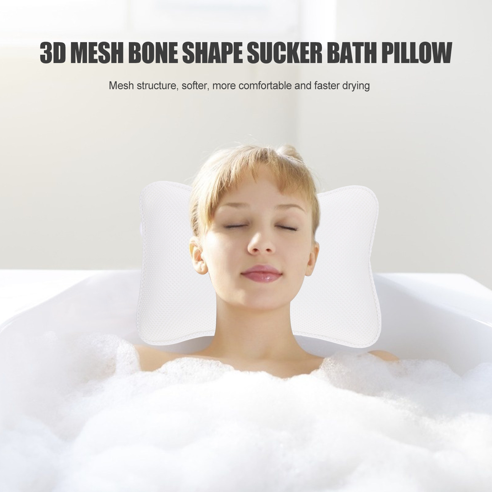 1Pcs Bath Pillow Soft Mesh Mat – Bathtub Pillow Inflatable recenzja i cena