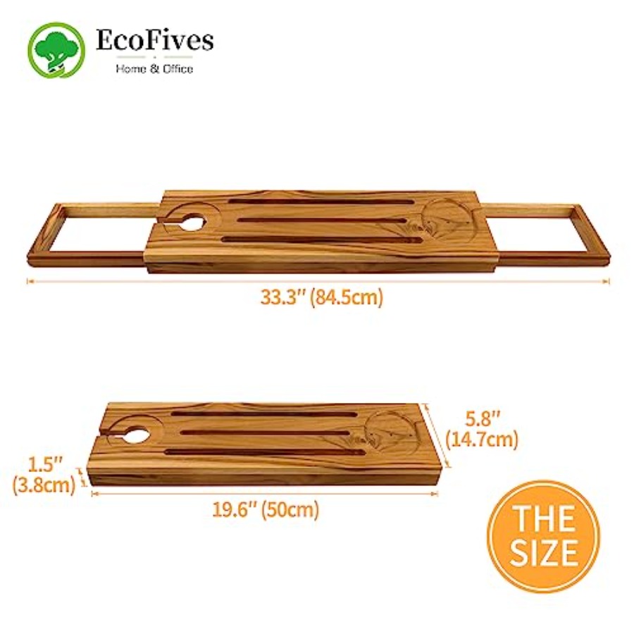 Teak Bathtub Tray Caddy - Expa – Bath Caddy Tray recenzja i cena