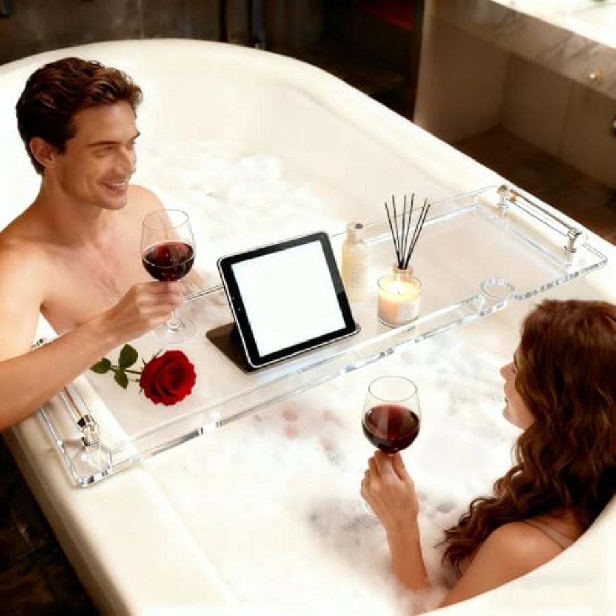 Premium Non-Slip Acrylic Batht – Bath Caddy Tray recenzja i cena