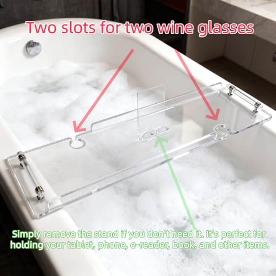 Premium Non-Slip Acrylic Batht – Bath Caddy Tray recenzja i cena