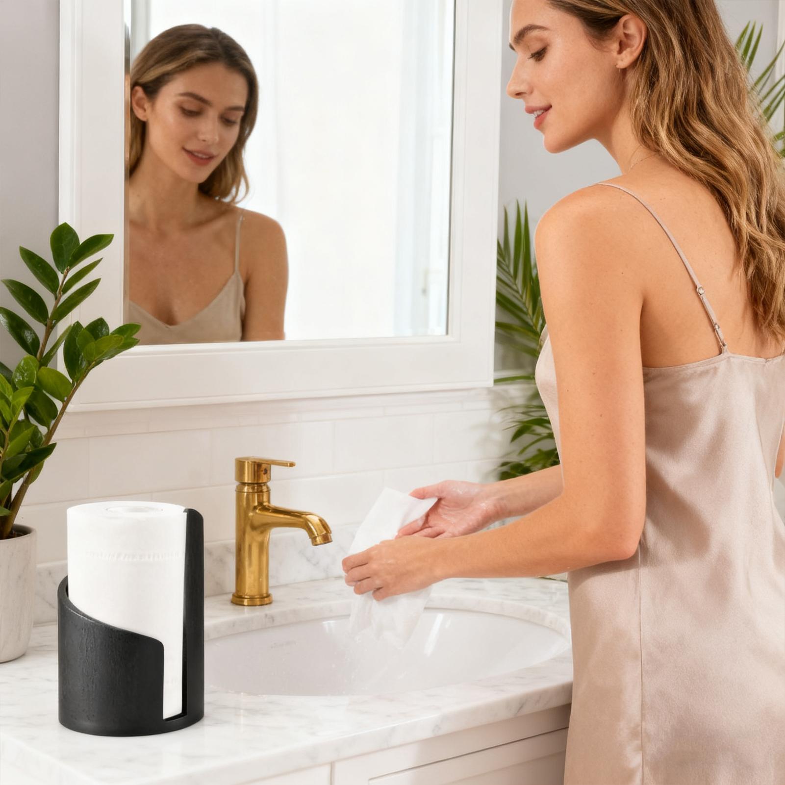 Wood Paper Towel Holder Farmho – Home Bathroom Towel Dispenser recenzja i cena