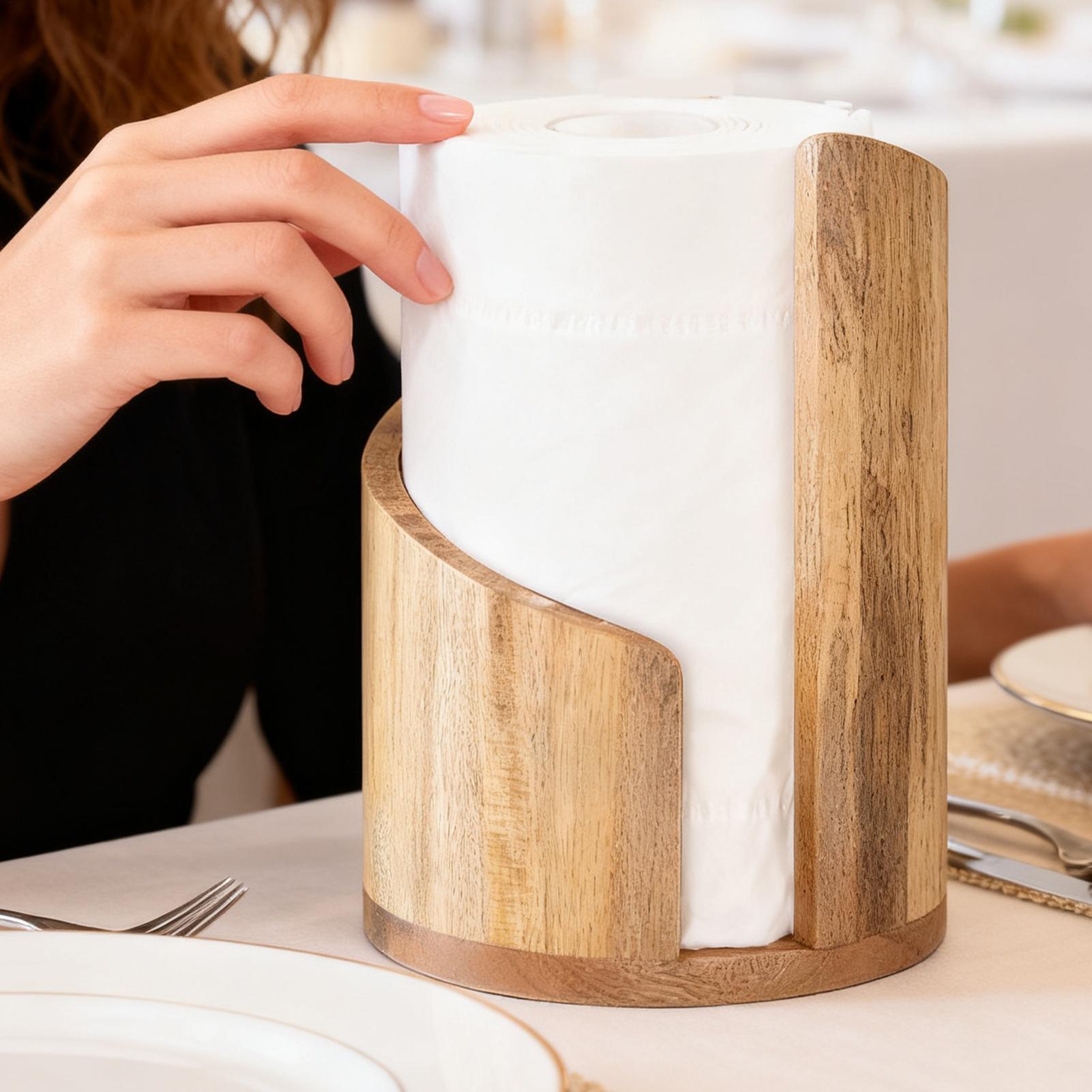 Wood Paper Towel Holder Farmho – Home Bathroom Towel Dispenser recenzja i cena
