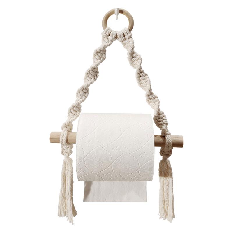 Hand Woven Wooden Toilet Paper – Home Bathroom Towel Dispenser recenzja i cena
