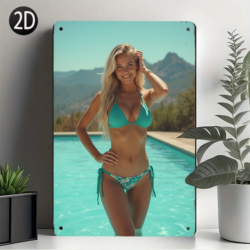 2D Flat Retro Metal Sign - Tur – Home Design Bathroom recenzja i cena