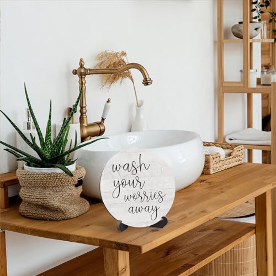 Rustic Funny Bathroom Quote, R – Home Bathroom Quotes recenzja i cena