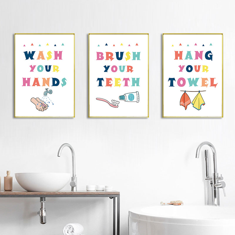 Modern Colorful Kids Bathroom  – Home Bathroom Quotes recenzja i cena
