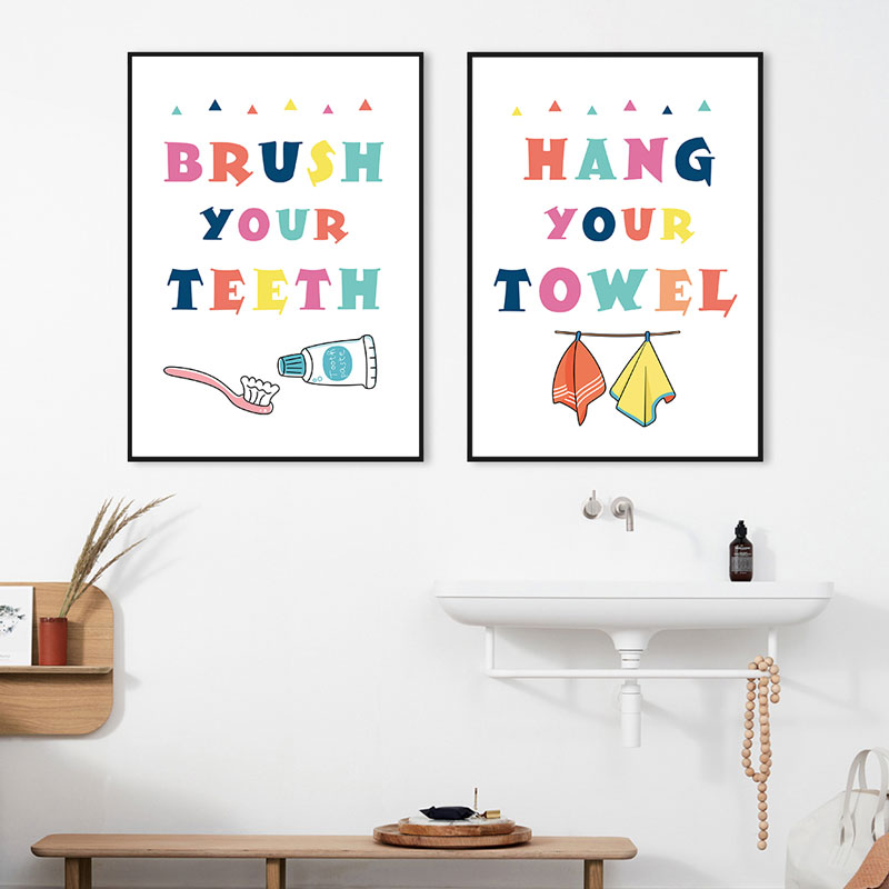 Modern Colorful Kids Bathroom  – Home Bathroom Quotes recenzja i cena