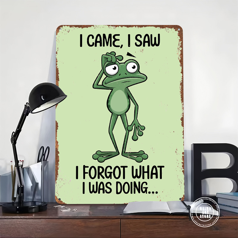 Confused Frog Cartoon With Fun – Home Bathroom Quotes recenzja i cena