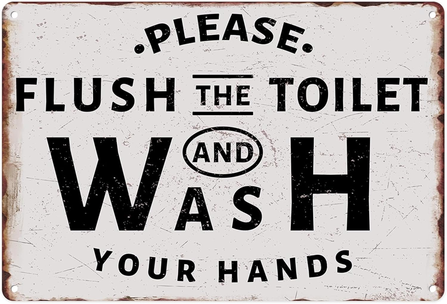 1n,Sanwarm Metal Sign , Please – Home Bathroom Wall Art recenzja i cena