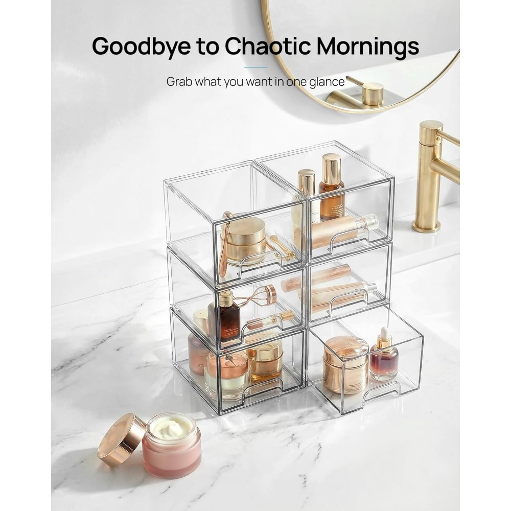 Four Clear Stackable Small Sto – Home Bathroom Vanity recenzja i cena