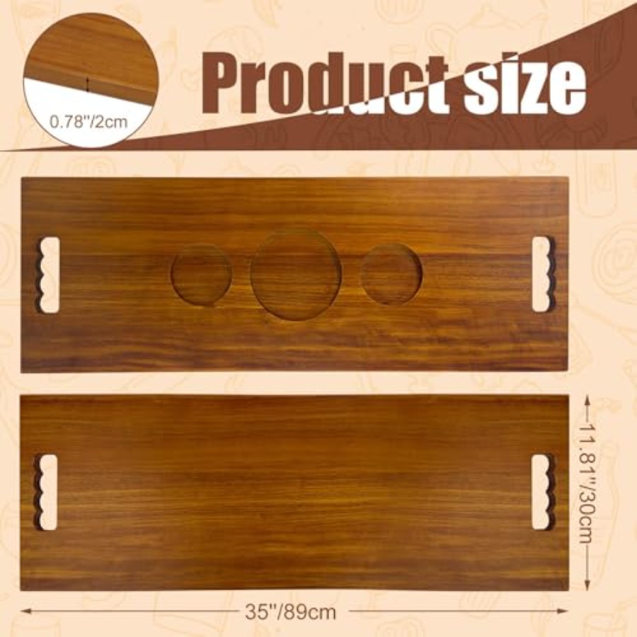 Walnut Bathtub Tray with Handl – Bath Caddy Tray recenzja i cena