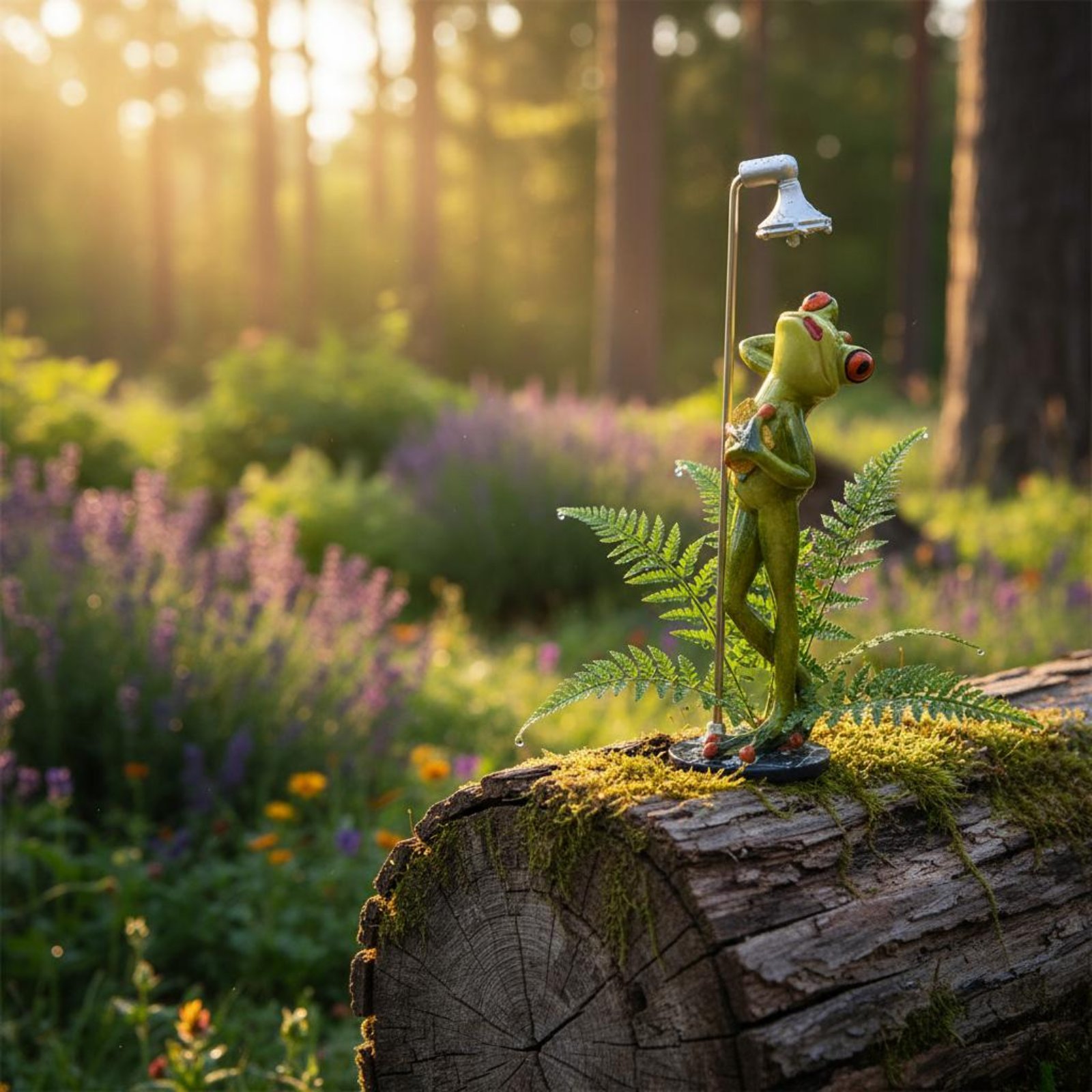 Showering Frog Figurine Great  – Home Bathroom Shower recenzja i cena