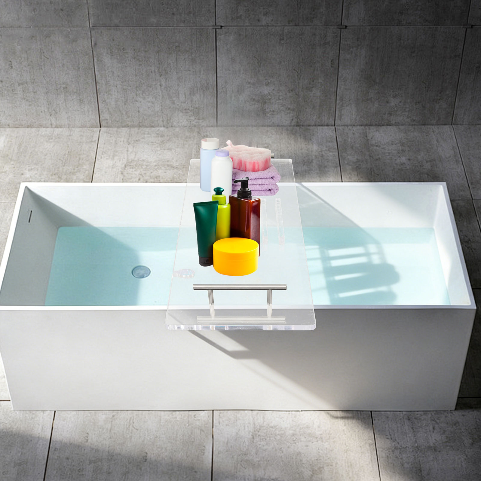 Acrylic Bathtub Tray, Luxury C – Bath Caddy Tray recenzja i cena