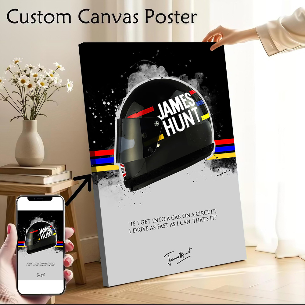 JAMES HUNT Quote Printed Canva – Home Bathroom Quotes recenzja i cena