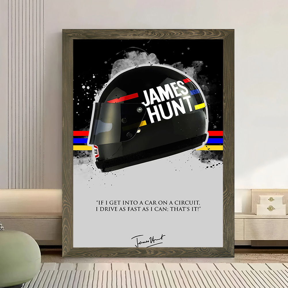 JAMES HUNT Quote Printed Canva – Home Bathroom Quotes recenzja i cena