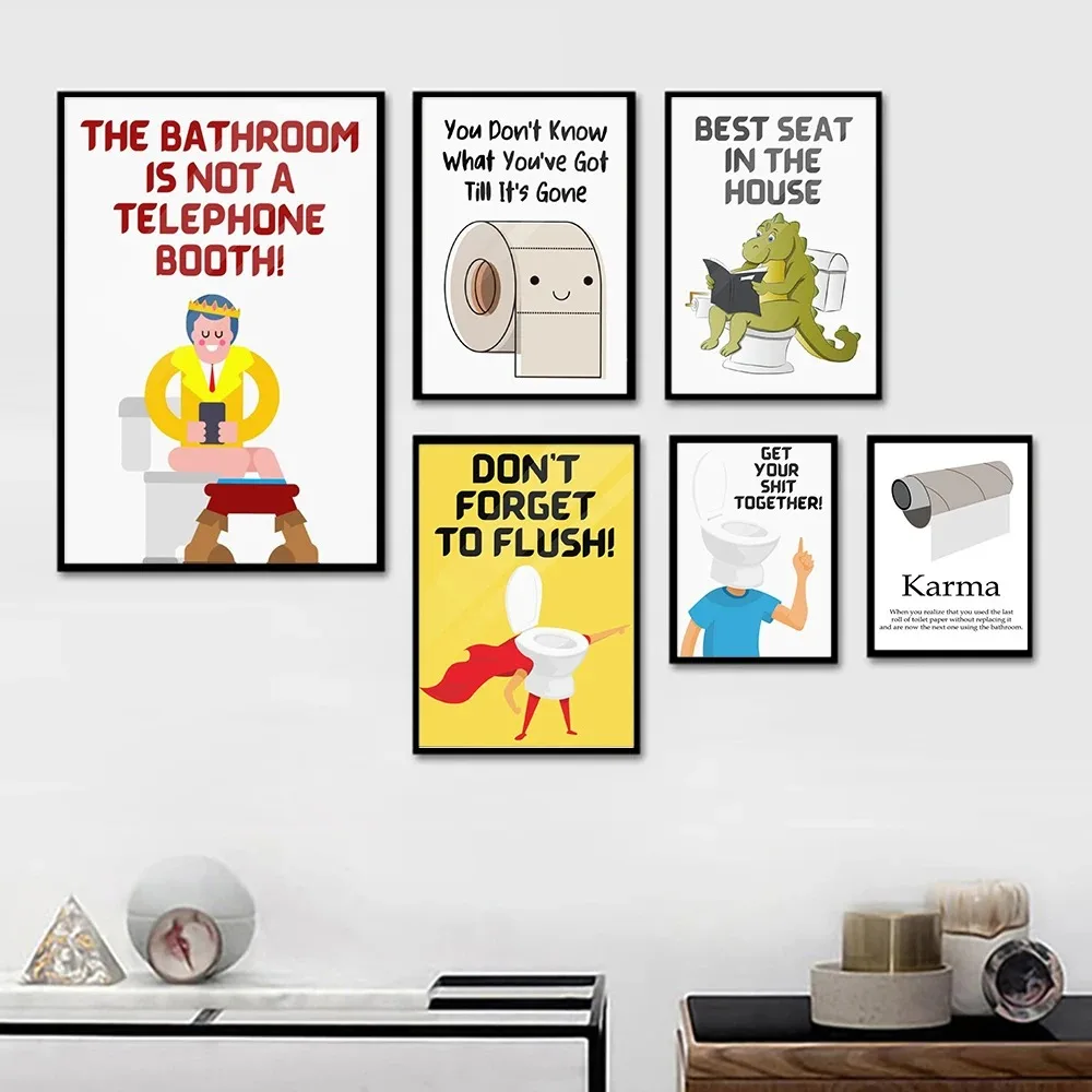 Karma Bathroom Rules Art Quote – Home Bathroom Quotes recenzja i cena