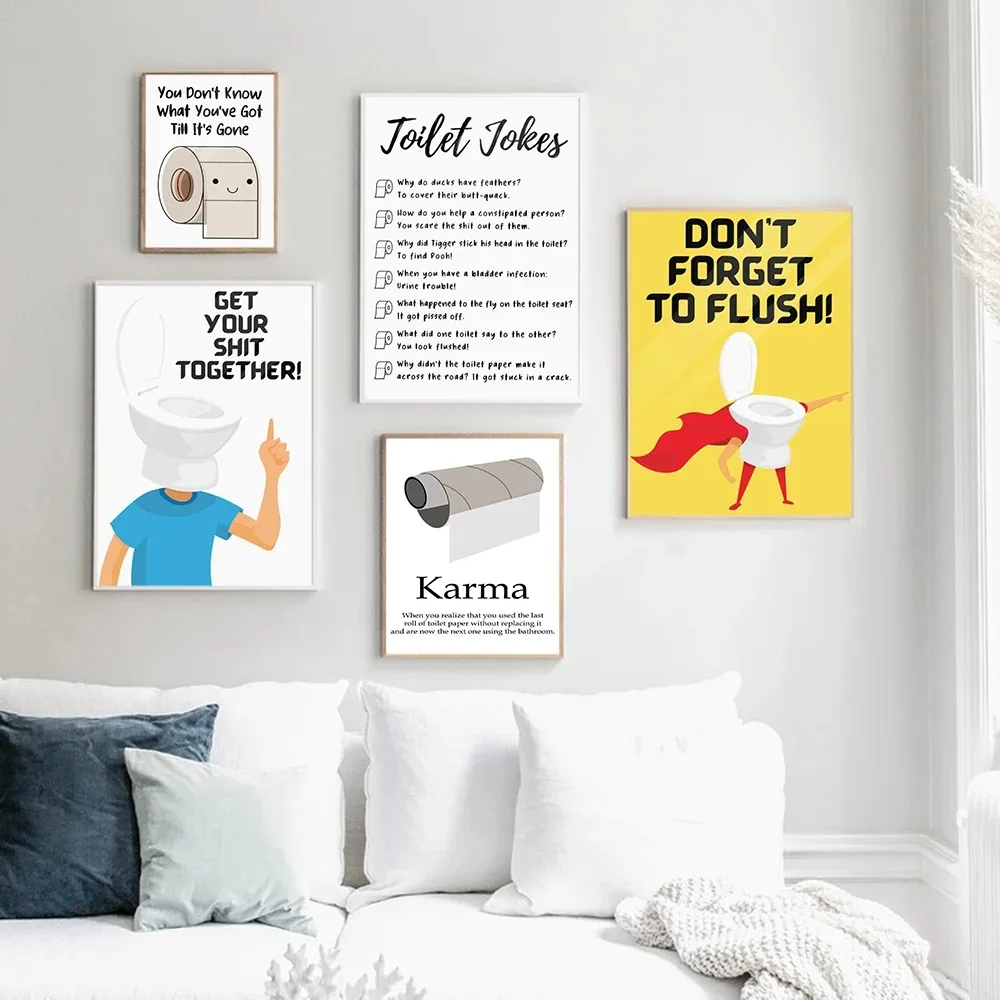 Karma Bathroom Rules Art Quote – Home Bathroom Quotes recenzja i cena