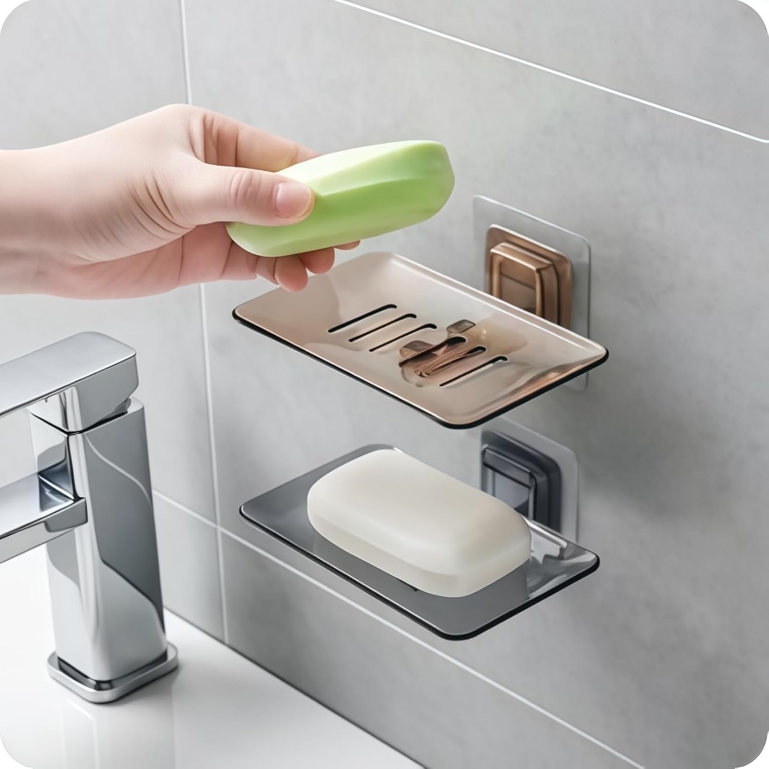 Wall Mounted Transparent Soap  – Home Bathroom Wash Basin recenzja i cena