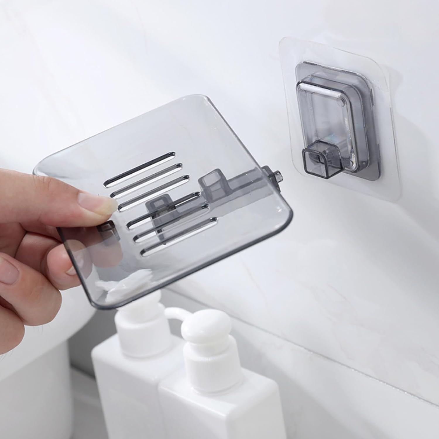 Wall Mounted Transparent Soap  – Home Bathroom Wash Basin recenzja i cena