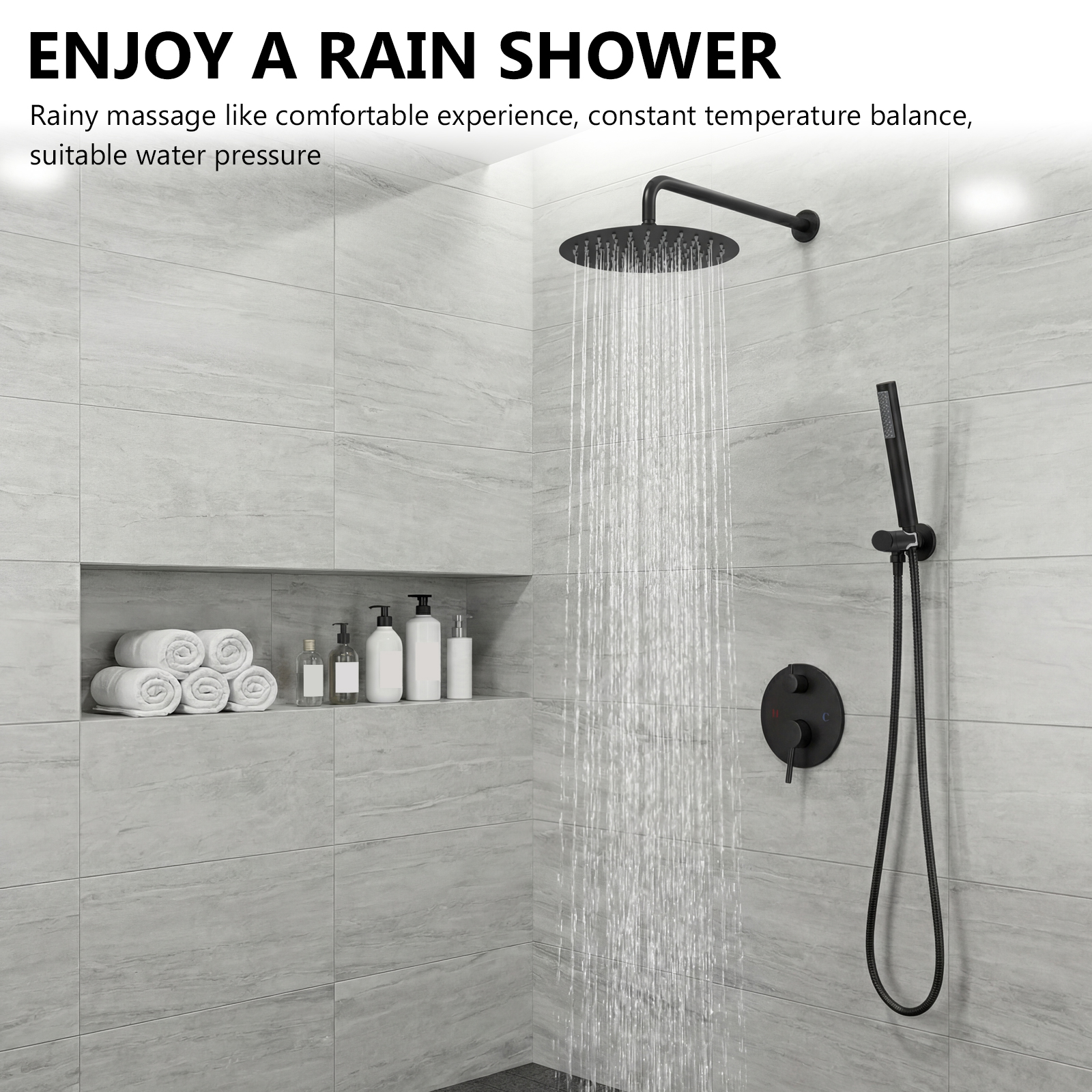 Ceiling Rainfall Shower Head S – Home Bathroom Shower recenzja i cena