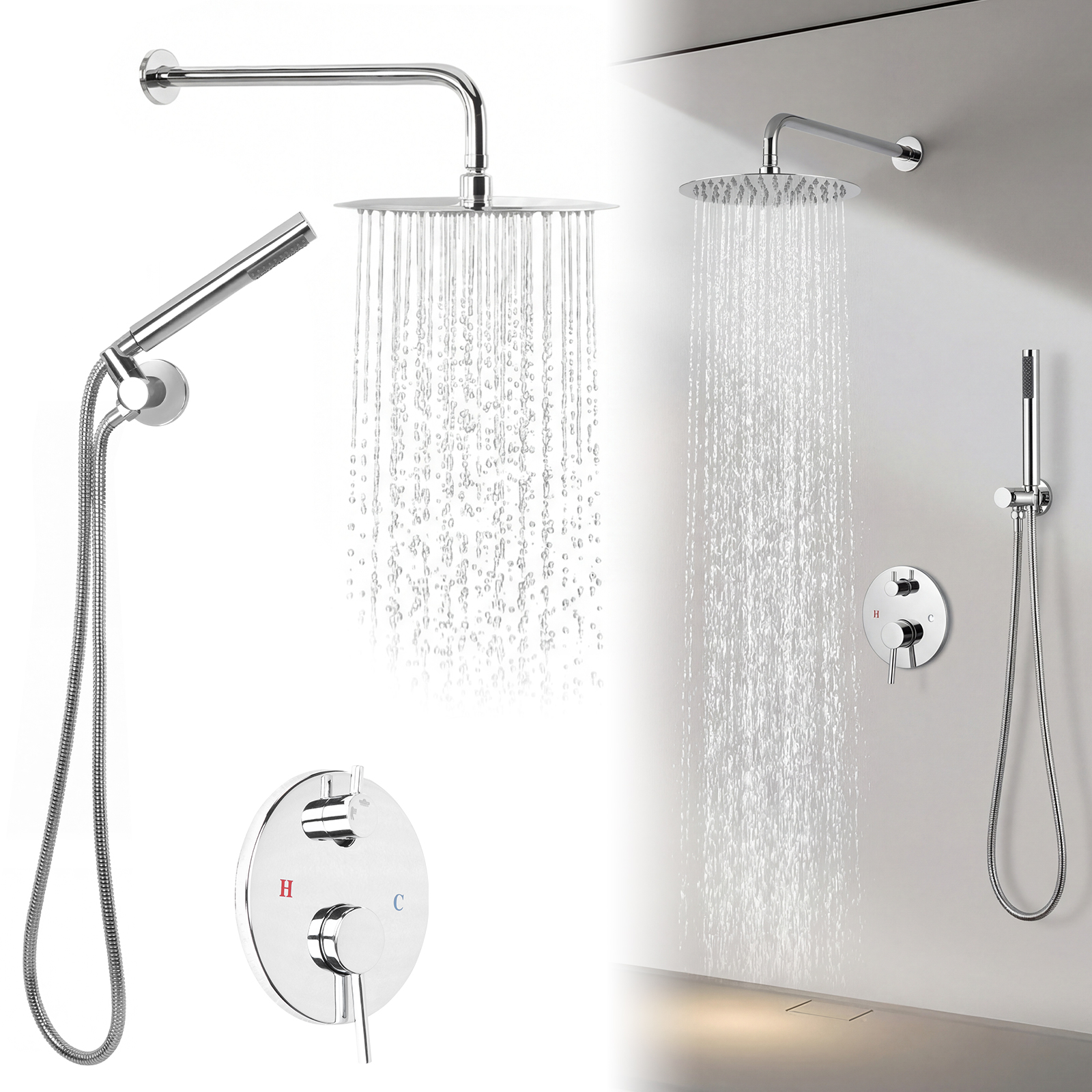 Ceiling Rainfall Shower Head S – Home Bathroom Shower recenzja i cena