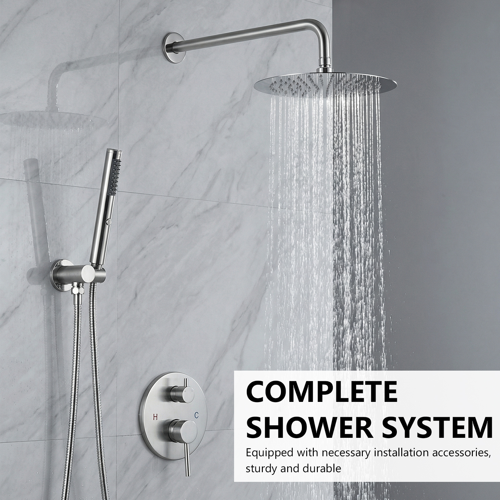 Ceiling Rainfall Shower Head S – Home Bathroom Shower recenzja i cena