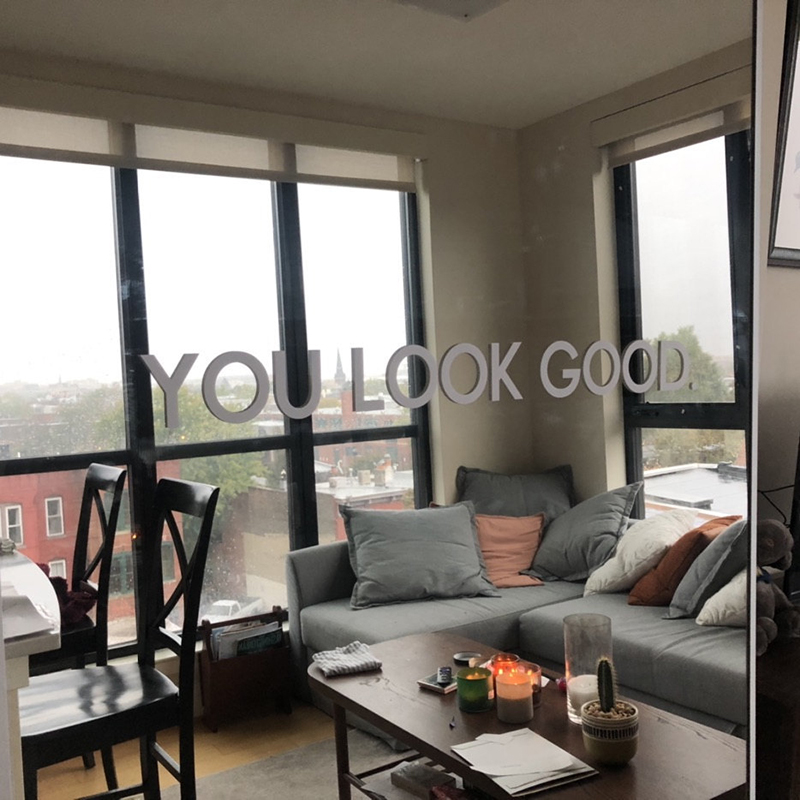 You Look Good Mirror Wall Stic – Home Bathroom Quotes recenzja i cena